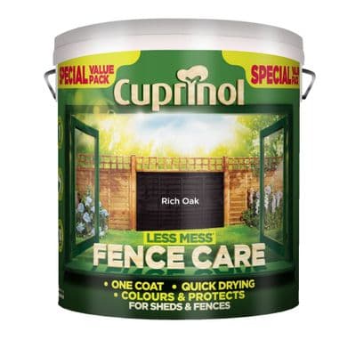 Cuprinol Less Mess Fence Care 6L - Rich Oak